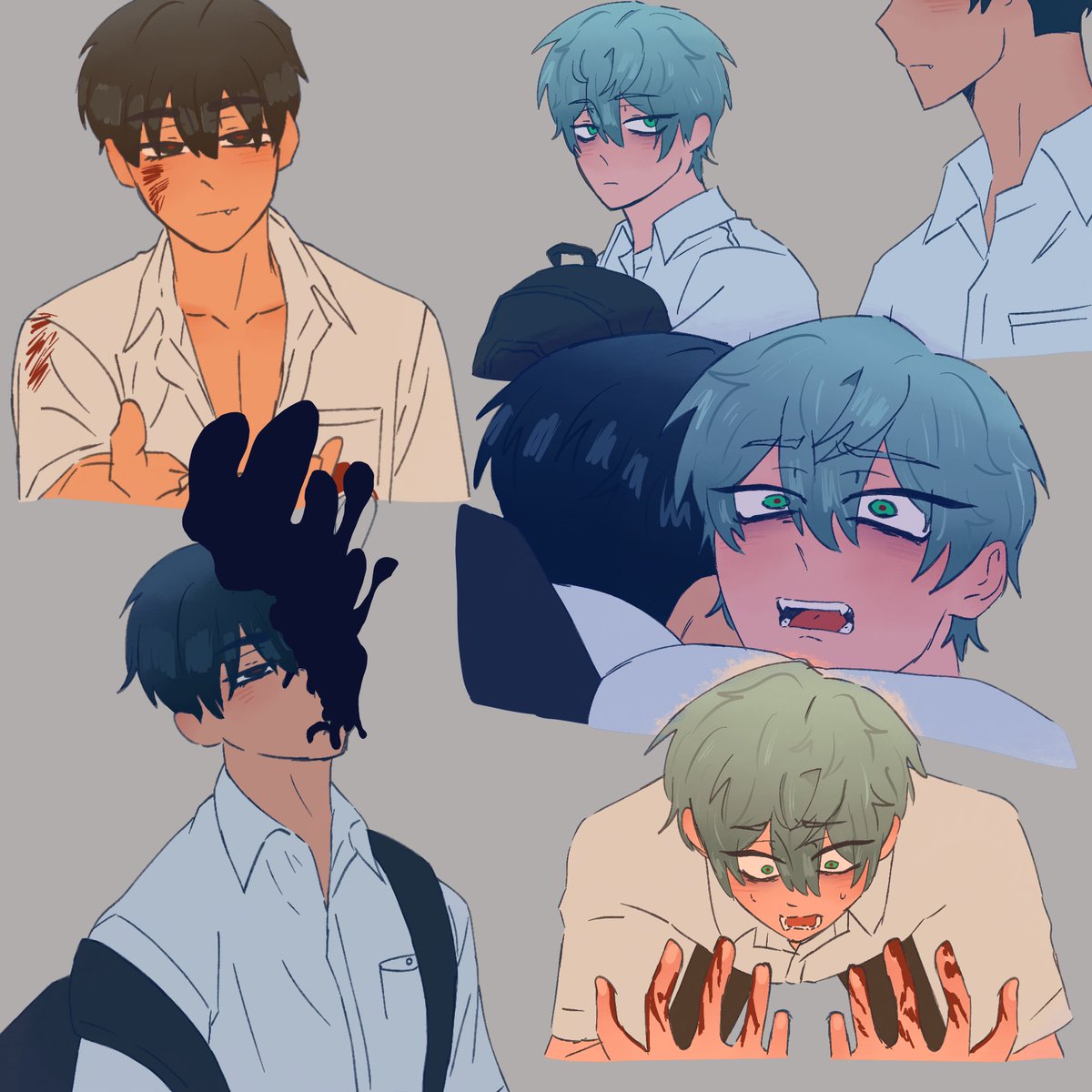 i don’t think i’ll finish this but here are some drawings from a TSHD x ivti idea i had #ivti #ivantill #tshd #alnst