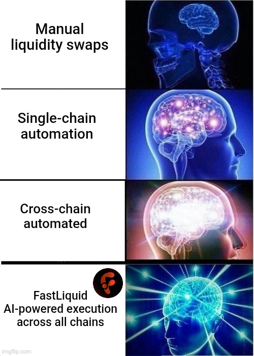 Level up your DeFAI game! 👀
<a href="/FastLiquidAI/">FastLiquid</a> handles cross-chain liquidity automatically. 
No stress, just rewards. 💧
#FastLiquid