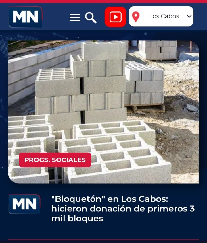 MegaNoticiasLCS's tweet image. #ProgramasSociales &quot;Bloquetón&quot; en Los Cabos: hicieron donación de primeros 3 mil bloques

Para más información visita nuestro portal 👇 

meganoticias.mx/los-cabos/noti…