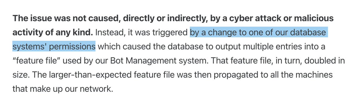 ravseg_sopdyl's tweet image. You can tell who has distributed systems experience and who doesn&apos;t by whether they recognize that the key failure mode here is dynamic configuration