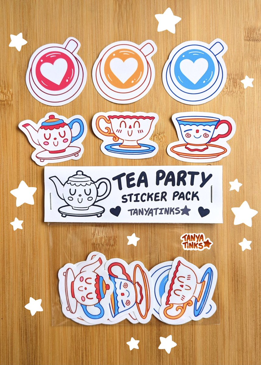 TanyaTinks's tweet image. Tea Party Sticker Pack ❤️💛💙

Tea-rific, glossy stickers for your junk journal, sketchbook, scrapbook, laptop and anywhere you deem deserving of decoration!

#vinylstickers #ministickers
