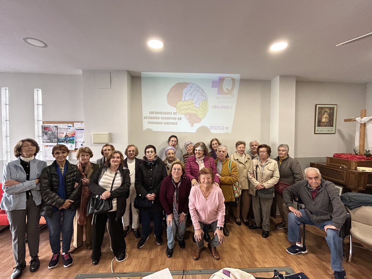 Seguimos con los talleres a personas mayores en soledad de <a href="/CaritasSevilla/">Cáritas Sevilla ✳️</a> , hoy hemos impartido el de enfermedades de deterioro cognitivo.
 Informamos y asesoramos sobre hábitos saludables para mantener la mente activa, promoviendo un envejecimiento saludable y activo.