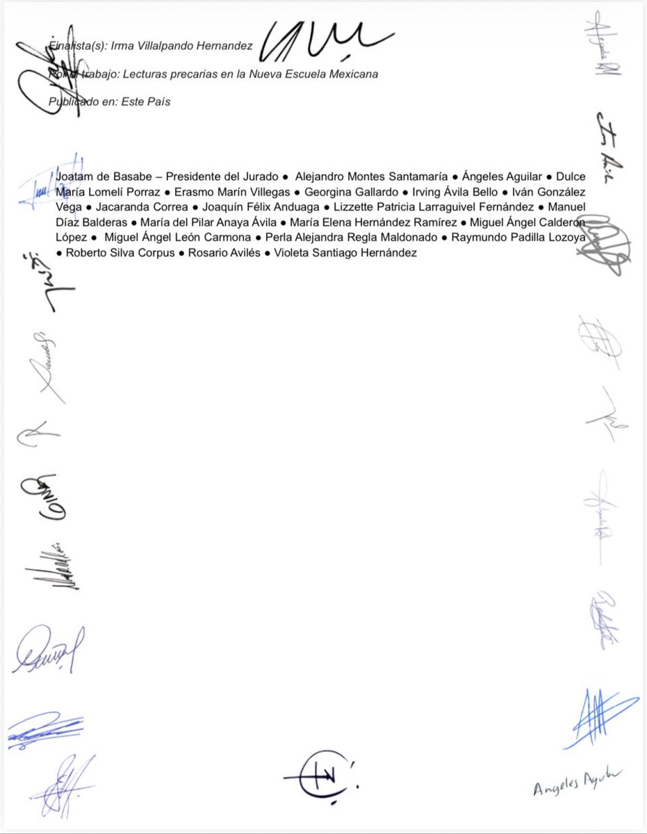 CCPNPMexico's tweet image. ¡Aplaudimos a quienes llegaron a la cima del periodismo en México!
Reconocemos a las y los finalistas del #PremioNacionalDePeriodismo, cuyo trabajo inspira y fortalece nuestro derecho a estar informados.

¡Felicidades a todas y todos!