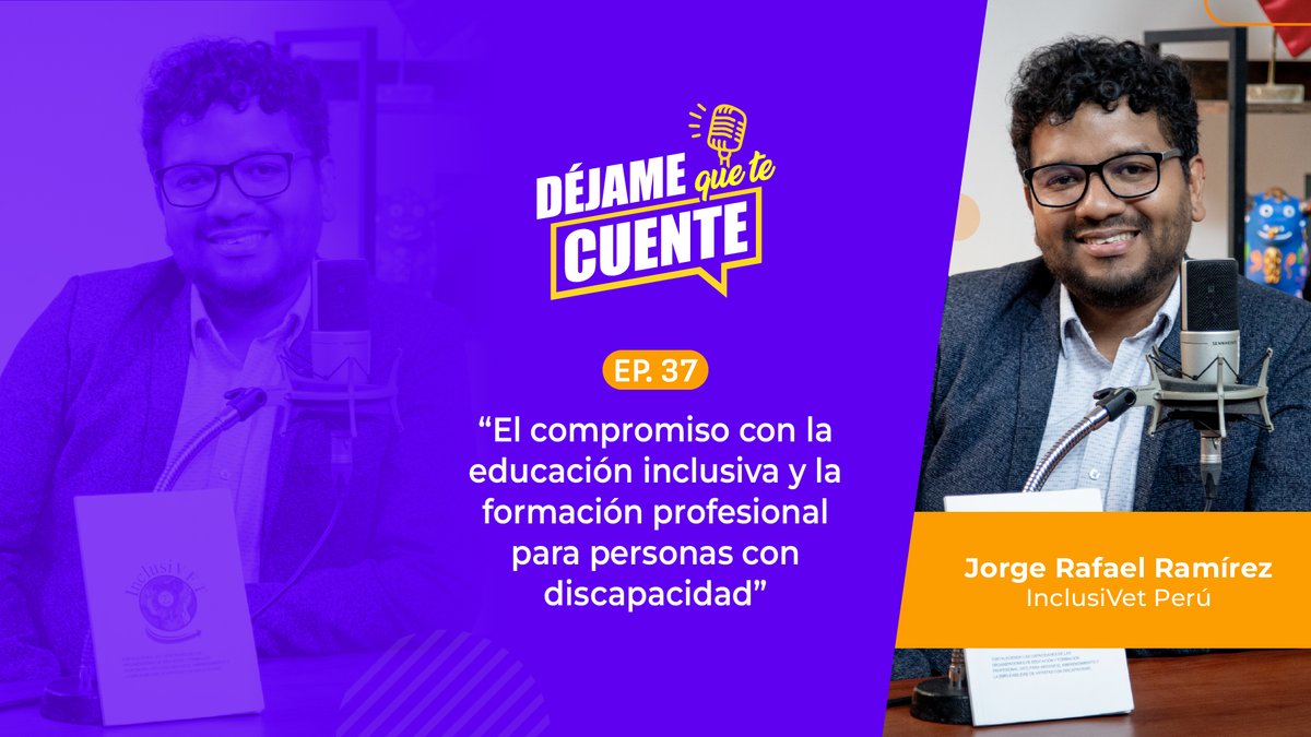 ¡Hoy en #DéjameQueTeCuente! Estará Jorge Rafael Ramírez, representante del Proyecto InclusiVET Perú, nos explica la importancia de la educación inclusiva y formación profesional para personas con discapacidad. 🤟

Accede al video: youtu.be/of_44JXcUTQ