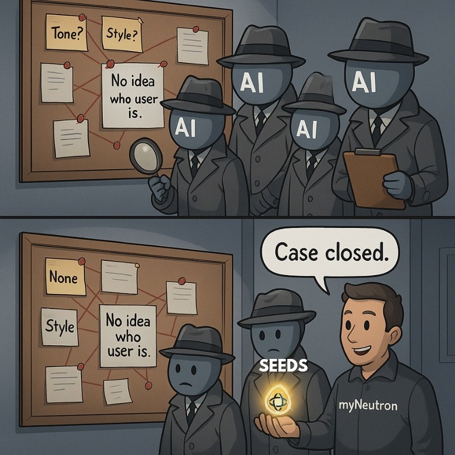 Akash93892149's tweet image. When every AI is acting like a detective trying to figure out who you are… 🕵️‍♂️

myNeutron walks in with one Seed and ends the investigation in 2 seconds.
“Case closed.”

Context really solves everything.

#myNeutron #AIworkflow