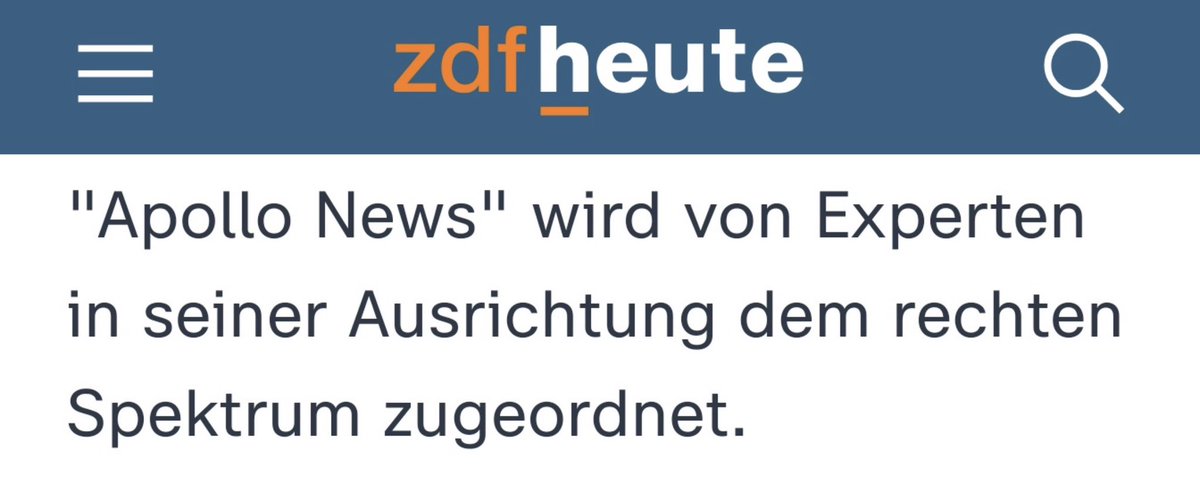 "ZDF" wird von Experten in seiner Ausrichtung dem linken Spektrum zugeordnet. #Servicetweet