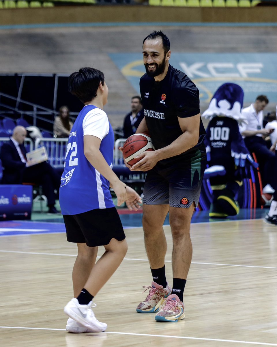 OfficialWASL's tweet image. Behind the scenes Pre-game fun at Saryarka Velodrome 🦅

#FIBAWASL #WASL