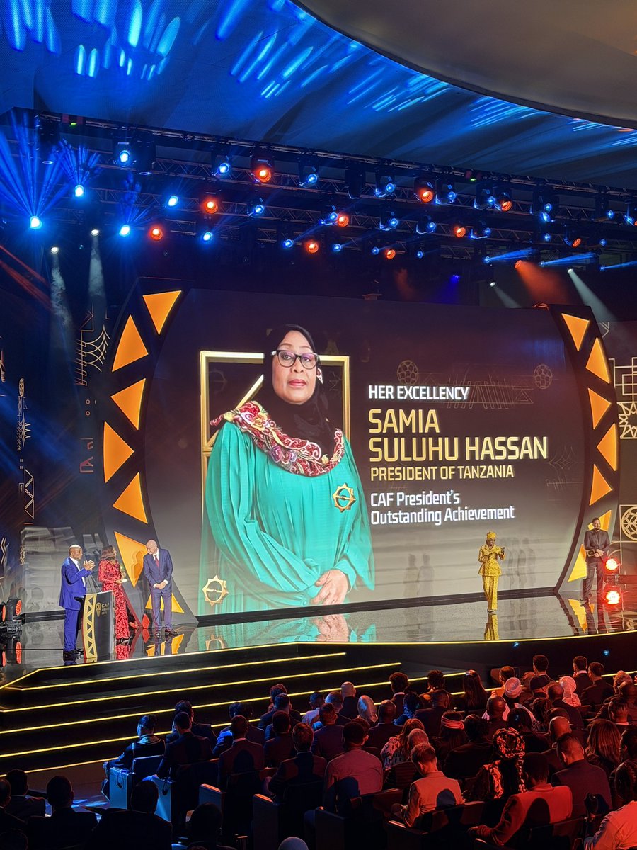 MickyJnr__'s tweet photo. 🚨 HONORING LEADERSHIP IN AFRICAN FOOTBALL

Under the guidance of CAF President Dr. Patrice Motsepe, the Presidents of Kenya, Uganda and Tanzania have been recognized for their outstanding contributions to football development. 🌍⚽

These nations hosted the most successful CHAN tournament, setting new standards for excellence on and off the pitch.

#CAFAwards2025 #AfricanFootball