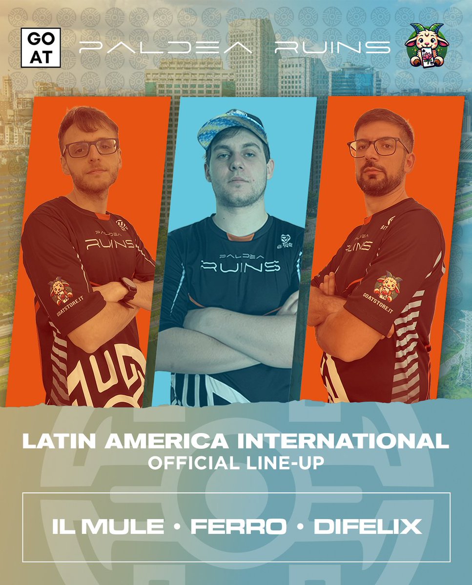 Nothing can stop Paldea Ruins, crossing the world to conquer Brazil! 💃🏻🪩

Here the lineup(s) for the Latin America International Championship! 👇🏻
#goruins 🔥❄️