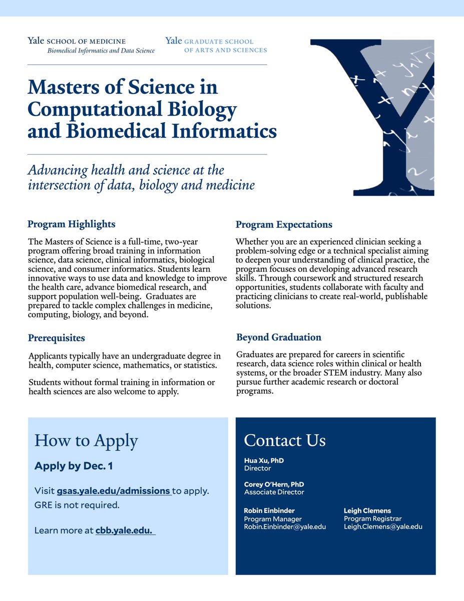 Yale Biomedical Informatics & Data Science tweet media