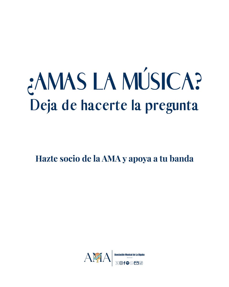 amalgaba's tweet image. 💙 ¡Deja de hacerte la pregunta y hazte socio de #LaAMA aquí!

tally.so/r/mKdBbM

📲 #AMALaMúsica