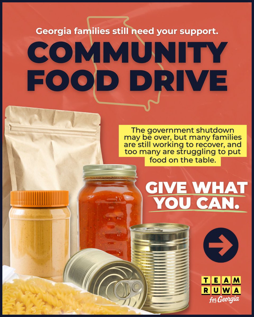 ruwaromman's tweet photo. The government shutdown may be over, but many families are still recovering and too many are struggling to put food on the table. 

If you or someone you know needs support, you can look up nearby food banks (or donate if you’re able): https://t.co/nMV6mKi9MG https://t.co/UFu50cUOUo