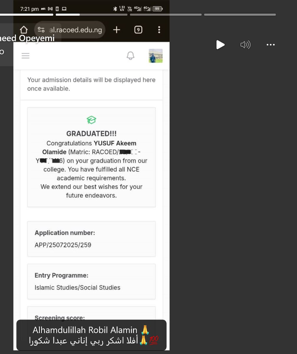MikailHamzat's tweet image. I&apos;m so happy that i added this feature to our school portal. Students seems to like it. I copied it from Unilorin portal 🫢