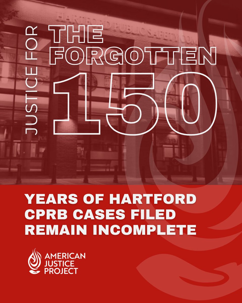 ajp4us's tweet photo. Hartford’s Civilian Police Review Board (CPRB) reportedly failed to forward 100+ sustained complaints to Hartford Police Department (2021–2024). That means families who stepped up never got follow-through. https://t.co/BywaVt7uUz