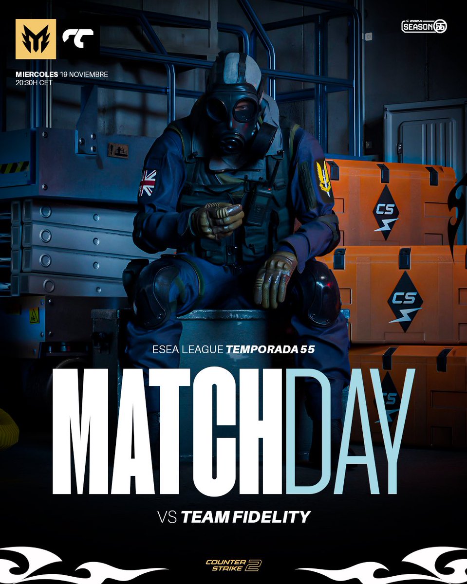 ⚔️MATCHDAY⚔️

ESEA League - Temporada 55 | Counter-Strike 2

🏆| <a href="/ESEA/">ESEA League</a>
🆚| Team Fidelity
🗓️| 19/11/2025
⏰| 20:30