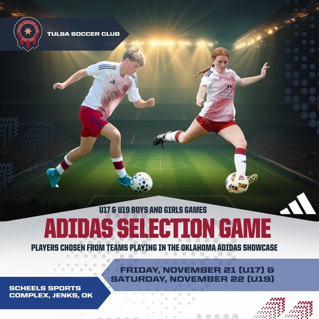 TulsaSC's tweet image. The Adidas Selection Games are almost here!
’09s on Friday. ’07/’08s on Saturday.
Roster reveal coming soon… stay tuned. 👀✨#RecruitingReady #AdidasSelectionGame instagr.am/p/DRP-t_LEhpL/