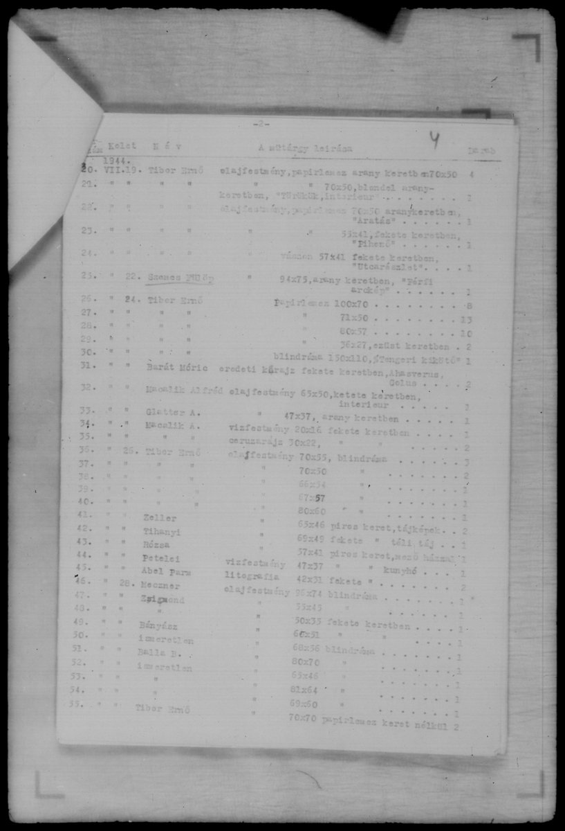 ArtRecoveryInit's tweet image. 🔍💻Digitally Unsealed: Newly Deciphered Nagyvárad/Oradea 1944 Inventories of Looted Jewish Art

Using modern imaging on Reel 145 (slides 21–33), we’ve been able to read previously faint pages from Hungary’s 1944 looting files. What emerges is a forensic inventory of Jewish…