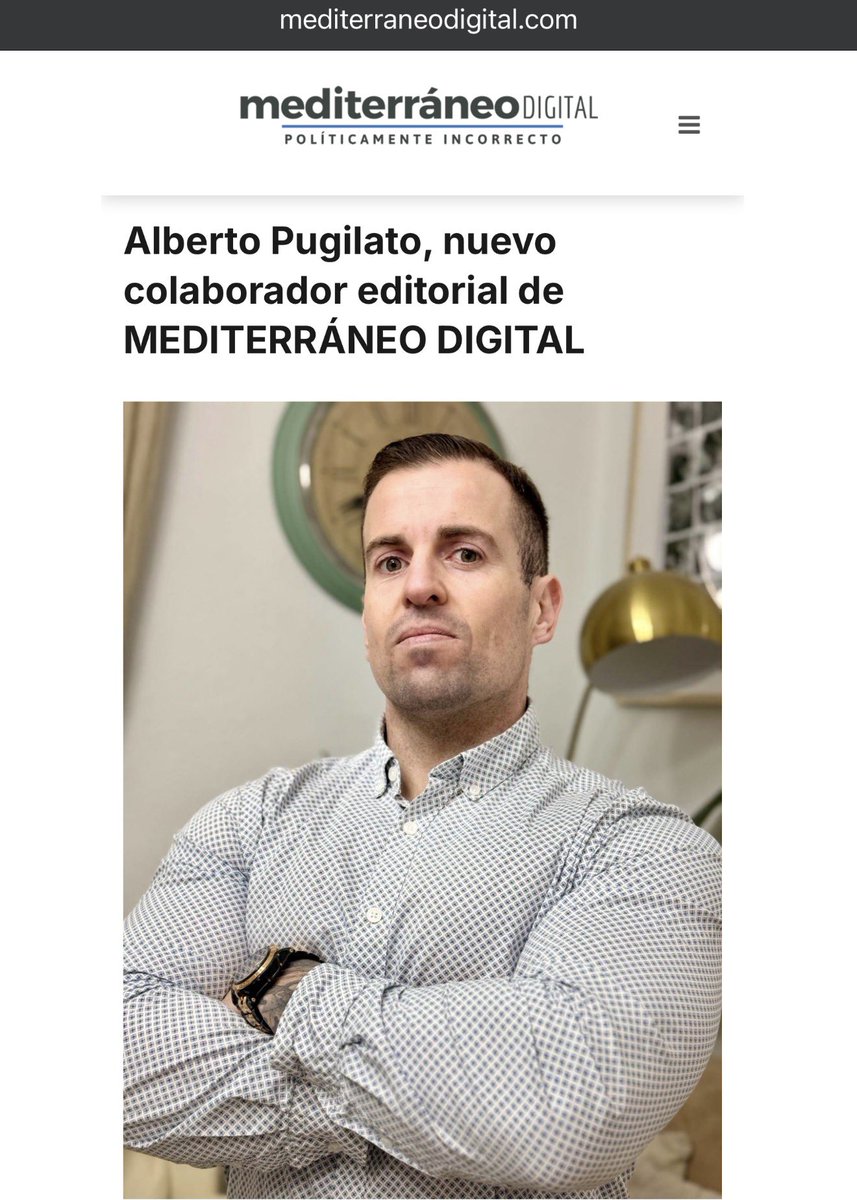 🔴YA ES OFICIAL

Me incorporo como colaborador editorial en <a href="/MediterraneoDGT/">MEDITERRÁNEO DIGITAL</a> donde tendré mi propia columna, sin filtros y sin censura y muchas más cosas que no serán del agrado de progres, sojas y blanditos.

VENCEREMOS
mediterraneodigital.com/sociedad-y-tie…