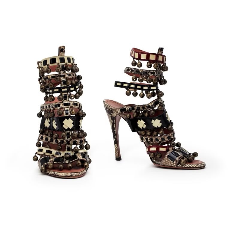 slutforpop's tweet image. i used to love these alaia python stilettos
