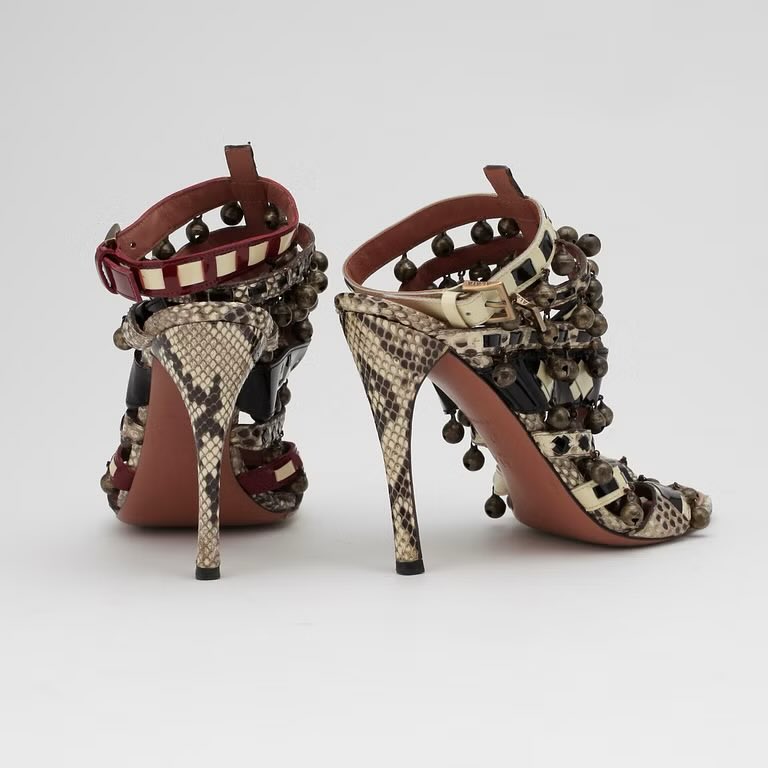 slutforpop's tweet image. i used to love these alaia python stilettos