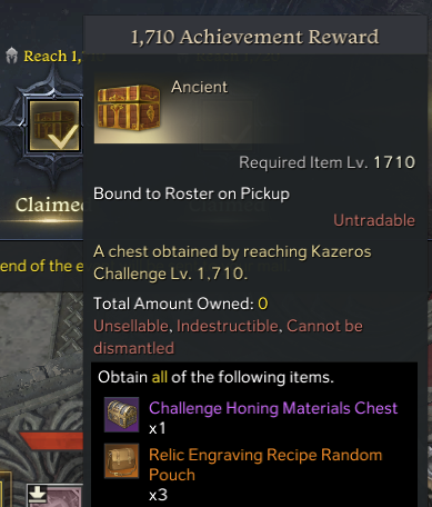 Zoom_DM's tweet image. Kazeros Challenge event, got Adrenaline from the 1710 chest.

sold!

#LostArk
