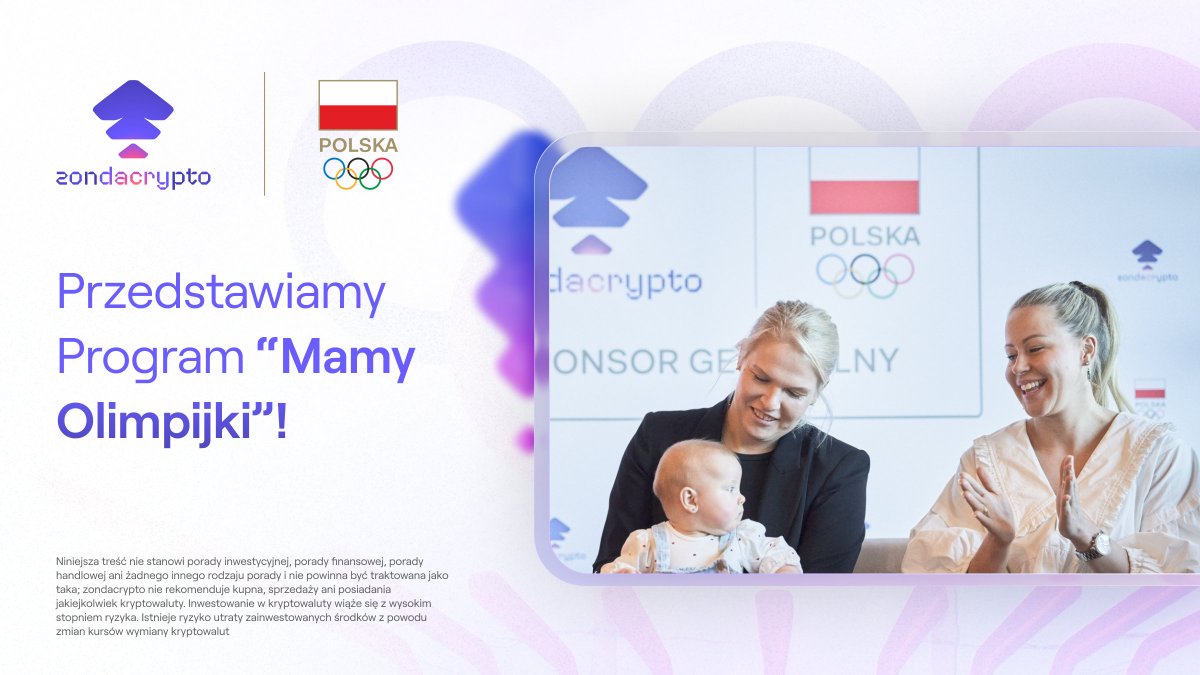 zondacryptopl's tweet photo. Wraz z @pkolpl startujemy z programem “Mamy Olimpijki”!

To przełomowy projekt, który po raz pierwszy w historii daje realną pomoc wszystkim mamom-sportsmenkom, niezależnie od tego, czy zdobyły medal olimpijski, czy nie. 🏅

Każda Mama-Olimpijka może liczyć na nasze wsparcie po urodzeniu dziecka – uzyskując pomoc, która dotąd była zarezerwowana tylko dla wybranych. Chcemy zmieniać zasady gry w polskim sporcie! ⚡

Program „Mamy Olimpijki” to nasza odpowiedź na lukę, która przez lata pozostawała niezapełniona. Teraz każda Mama-Olimpijka ma szansę na powrót do sportu i kariery, bez konieczności rezygnacji z macierzyństwa i rodziny.

W ramach programu, uczestniczki otrzymują jednorazowe wsparcie finansowe w wysokości 50 000 złotych. Środki będą wypłacane w tokenach $ZND na indywidualne konta mam w aplikacji zondacrypto, dając naszym bohaterkom pełną kontrolę nad swoimi środkami! 🔥

Śledź nasz program i bądź na bieżąco, jak razem z PKOl pomagamy mamom – kobietom, które nas inspirują nas swą siłą, zarówno w roli sportowca, jak i mamy! 💪👶

Poznaj program “Mamy Olimpijki”: https://t.co/AFJCvAKPsU

___

Niniejsza treść nie stanowi porady inwestycyjnej, porady finansowej, porady handlowej ani żadnego innego rodzaju porady i nie powinna być traktowana jako taka; zondacrypto nie rekomenduje kupna, sprzedaży ani posiadania jakiejkolwiek kryptowaluty. Inwestowanie w kryptowaluty wiąże się z wysokim stopniem ryzyka. Istnieje ryzyko utraty zainwestowanych środków z powodu zmian kursów wymiany kryptowalut