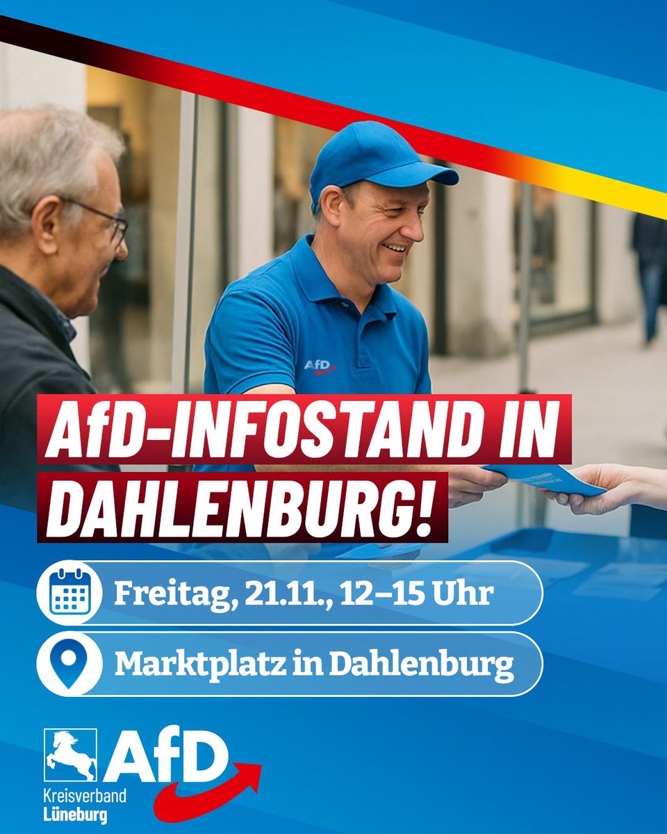 +++ Infostand in Dahlenburg +++

#DeshalbAfD