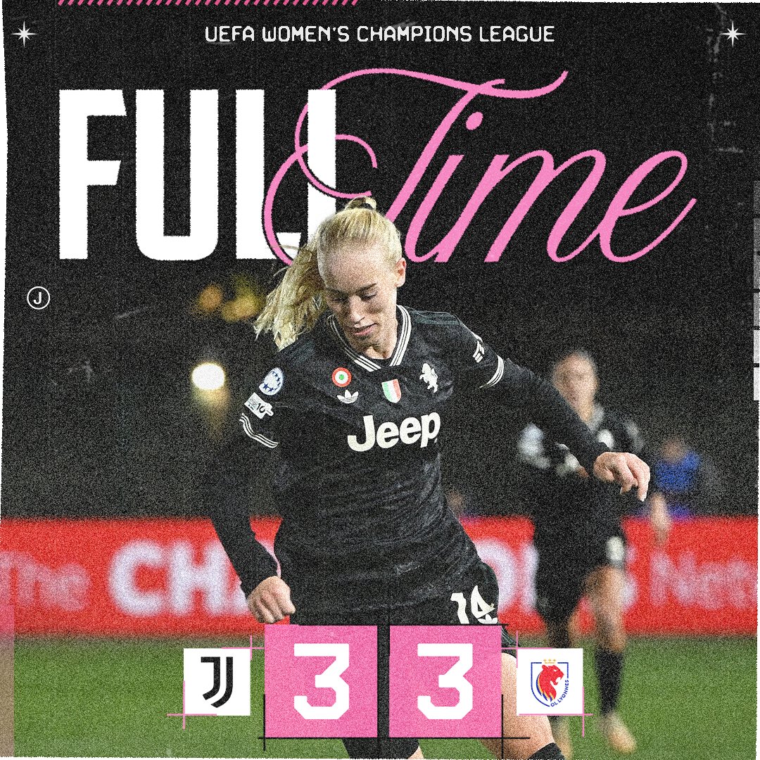 juventusfc's tweet photo. UWCL | Impresa sfiorata dalla Juventus Women: l'OL Lyonnes pareggia al 90'.

Il racconto del match ✍🏻⤵️
