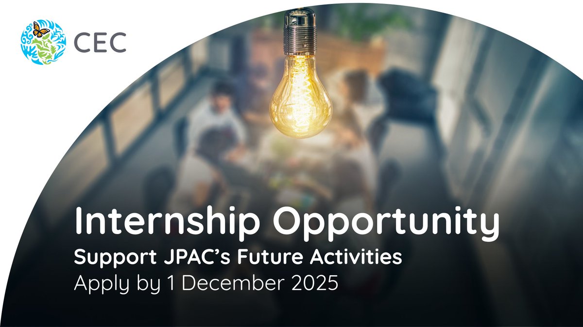 CECweb's tweet image. 🚀 #Internship Opportunity: Analysis to Identify Future Environmental Opportunities in Strategic and Highly Integrated Sectors Across 🇨🇦🇲🇽🇺🇸
🌱

📌 Deadline 1 Dec.
👉cec.org/about/secretar…