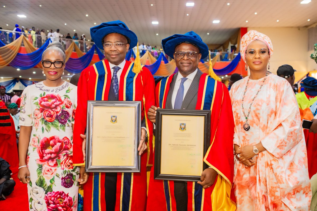 AAdeduntan's tweet photo. I am honoured to receive the Honorary Doctor of Science (https://t.co/JKqG4L5dD6.) from the University of Ibadan.
To be recognised by Nigeria’s premier university — in my ancestral city — is profoundly humbling.
Grateful. Inspired. Strengthened for greater service. https://t.co/tPwt1BeI4d