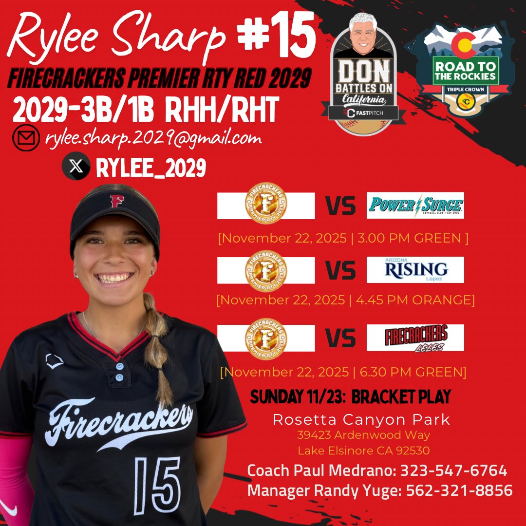 rylee_2029's tweet photo. ❤️🤍Come check us out this weekend in our last tournament of the Fall Season DON BATTLES ON!! #Classof2029 #cornerinfield #powerhitter #StudentAthlete @thefcpremier @Firecrackersinc @LineDsoftball @ExtraInningSB @MaxPreps @SoftbalAmerica @PrepSoftball https://t.co/ll6IG87lwk