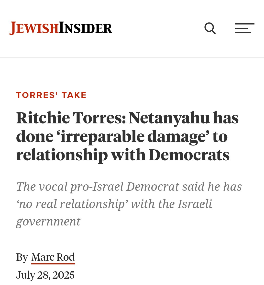 JewishWonk's tweet image. Unemployed leftists regularly make up stuff about Rep. Ritchie Torres, who infuriates them because he's Black, Latino, and Gay but thinks for himself instead of playing the part they assign him. De Blasio is no different I guess.

Anyway here's Torres this year on Netanyahu.