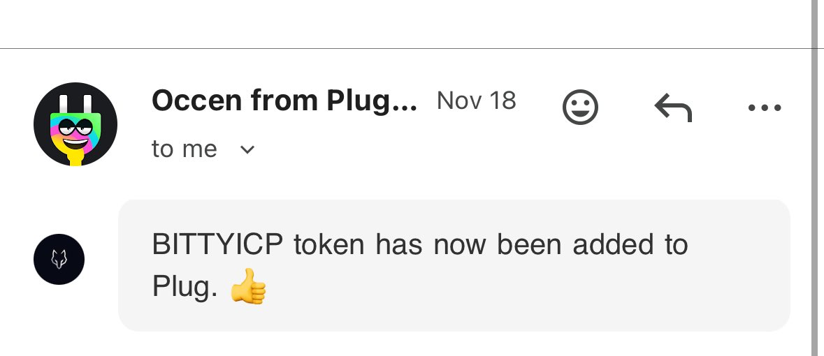 BITTYICP's tweet photo. Thank you @plug_wallet for helping $BITTYICP with this. Every day new strides.
#icp #plugwallet https://t.co/yb32lR26cG