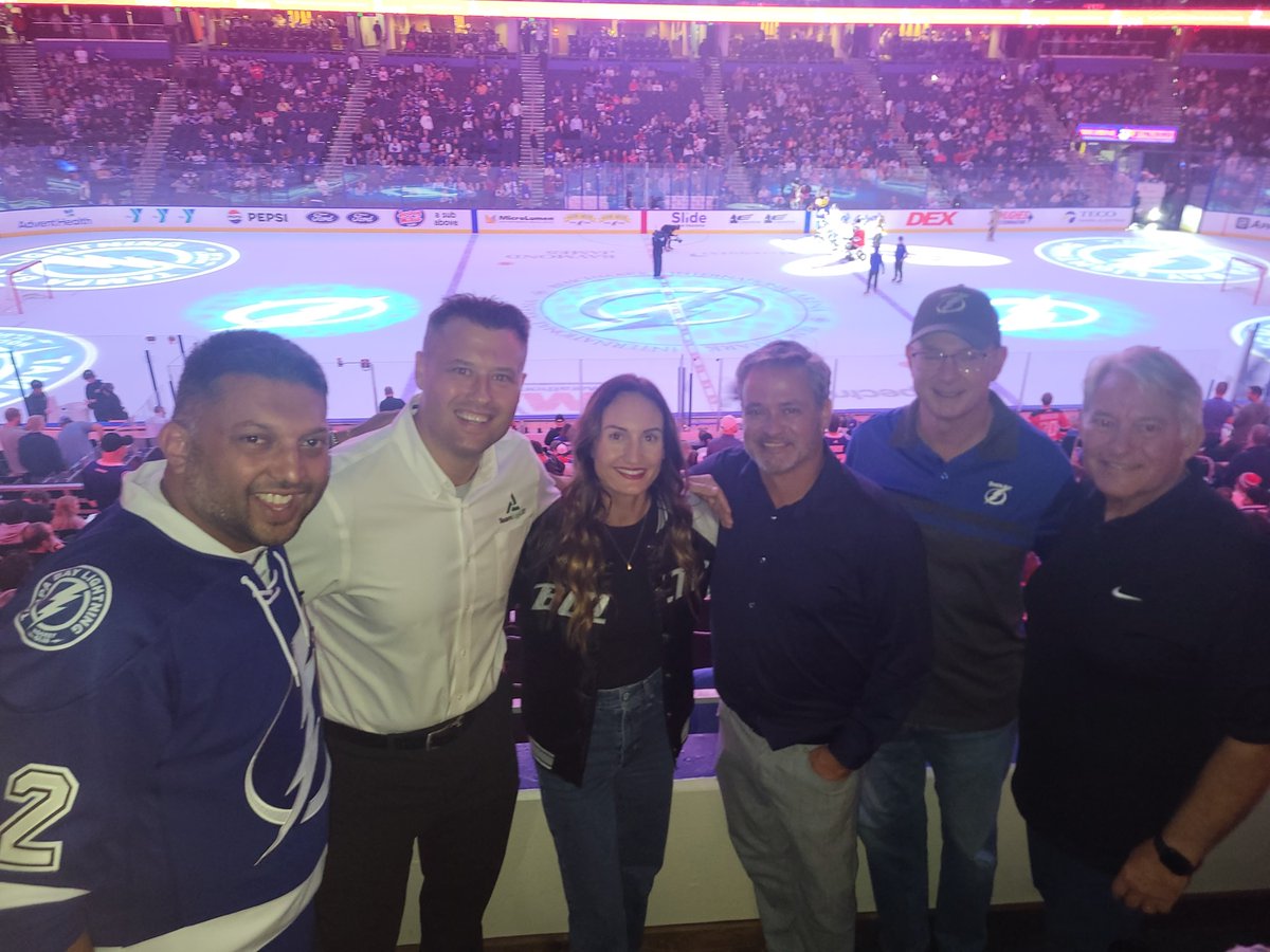 Elevate_Inc's tweet photo. Big win for the @TBLightning and a big night out with Team Elevate and client TeamLogic IT! ⚡️🏒 Good vibes, great company, and a W—can’t beat it.
#HelpingOurCity #ElevateTampa @pateltimes https://t.co/qIeA5CvOlb