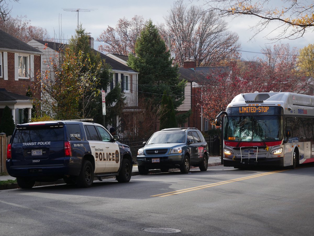 NOW: Metro Transit Police are investigating after a pedestrian was struck by a Metro bus driver on Aspen Street NW &amp; 13th Street NW near the Old Water Reed campus ~2pm.

One person has been transported by DC Fire &amp; EMS, although the extent of injuries are unknown at this time.