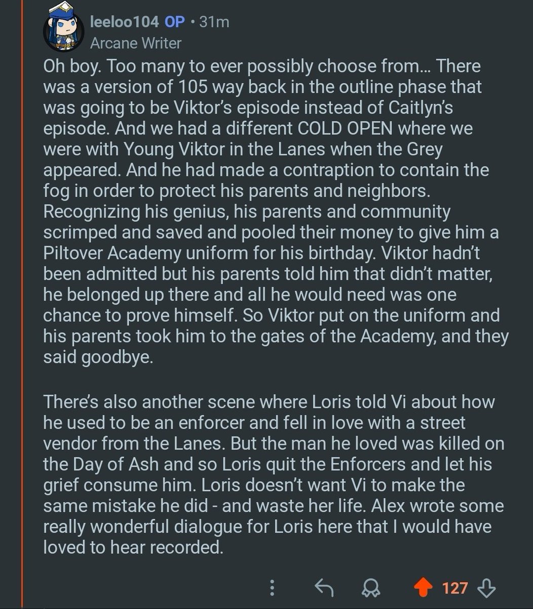 corpssezombie's tweet image. also this response about anything being cut from the show- Viktor having a community who supported him, helping him get a Academy uniform 😭😭😭 my heart swells