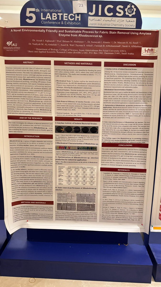 Nadiah2013M's tweet image. سعدت بأن اشارك وأكون جزء من منظومة المؤتمر والمعرض الدولي الخامس لتقنيات المختبرات بـ #جازان🩵، برعاية وتشريف سمو أمير منطقة جازان #محمد_بن_عبدالعزيز

خالص الشكر للمنظمين والقائمين على المؤتمر 

#LabTech2025
#JICS
#جامعة_جازان