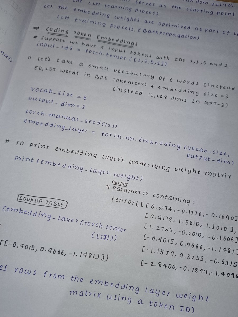 initlayers's tweet image. 19 November 2025

Token embeddings, how are they created for LLMs, coding embedding layers, intuition behind embedding layers and linear neural networks.