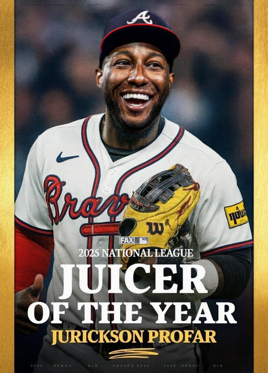 MLBONFAX's tweet image. Jurickson Profar is the 2025 NL Juicer of the Year!