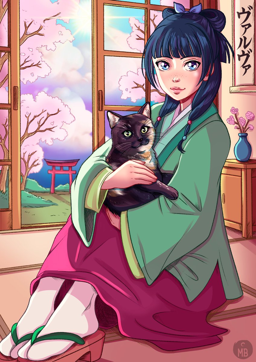 wildnimue's tweet image. Aaaaaaaaaaaaaaaah ya está terminadaaaaa
Si os gusta &quot;Los Diarios de la Boticaria&quot;, el anime, el manga, la ilustración, si os gusto yo, los gatos, dadle amorrrrr (y compartidla 😃)