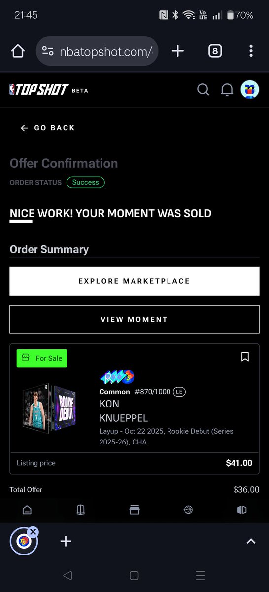 Raikan007's tweet image. It&apos;s not always about the money &amp;amp; &quot;profits&quot; in this community 🤝🍻 

@leet3_ my brother I saw you there &amp;amp; didn&apos;t think twice 😏 enjoy the Kon debut my friend 

@NBATopShot #nbatopshot @collctn_connctn @hornets #hornets #topshot #Community