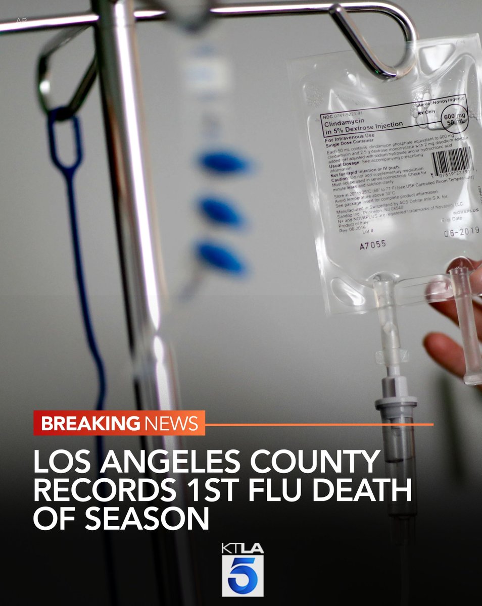 #BREAKING: Los Angeles County has reported its first influenza death of this season, with officials noting the deceased was not vaccinated against the flu. Details: ktla.com/news/local-new…