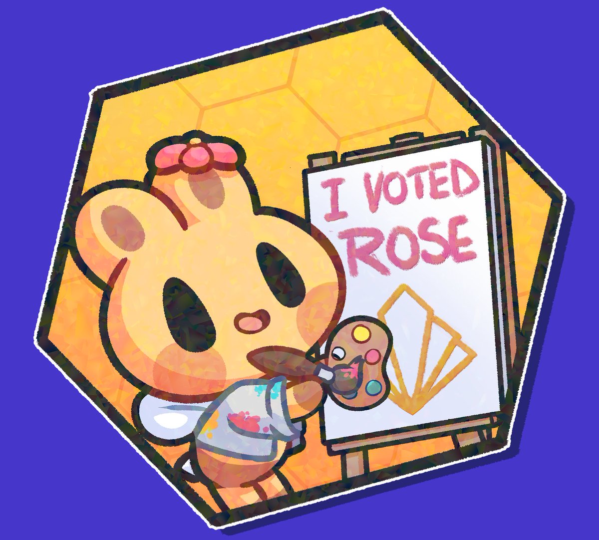 made a cute little "i voted" sticker-doodle as a token of appreciation for anybody who chooses to vote rosedoodle for "best creative arts streamer" in the #StreamerAwards

thank you!!! enjoy 🥹🫶