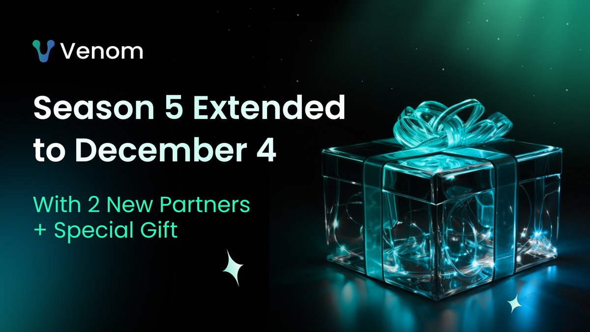 Venom_network_'s tweet image. ➡️ Venom Quests Season 5 Extended 2 More Weeks ➡️

With the holidays coming up, we think it is fitting to announce Season 5 will be extended another 2 weeks and end on 🗓 December 4th, instead of November 20th!

🤔 Why are we extending the season?
We&apos;ve had an influx of new…