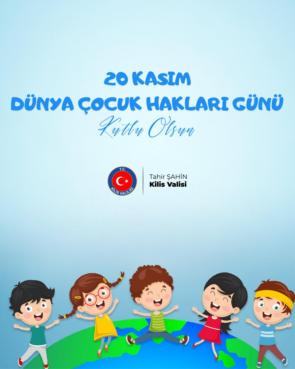 👧🌎🧒20 Kasım Dünya Çocuk Hakları Günü kutlu olsun💐

🇹🇷Türkiye Çocuk Hakları konusunda adım atan ilk ülkelerden biridir.
🇹🇷Türkiye dünyaya çocuk bayramı hediye eden ilk ülkedir.
🇹🇷23 Nisan Ulusal Egemenlik ve Çocuk Bayramı yeryüzünün ilk ve tek Çocuk Bayramı’ dır.

📌Çocuklar