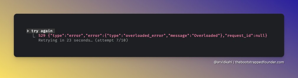 昨天的网络中断和 Claude Code 的超负荷运行表明了一个不可避免的事实：在互联网上运行任何东西都很困难。

无论是网络规模、小规模，还是任何规模，总是别人的东西在别人的电脑上运行才会出问题 :)