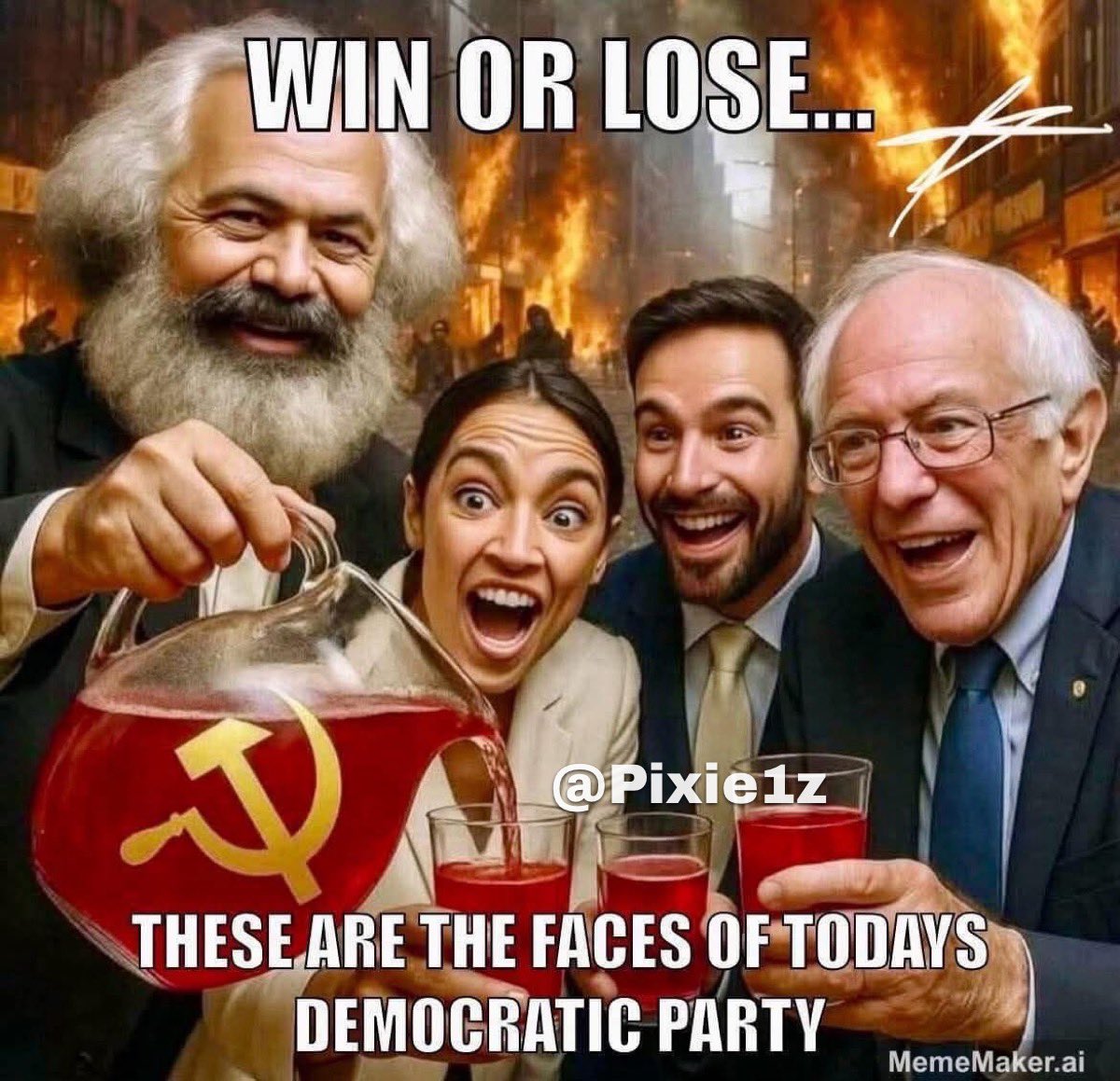 Pixie1z's tweet image. Democrats have sold out to communists. And they are threatening America with this evil.