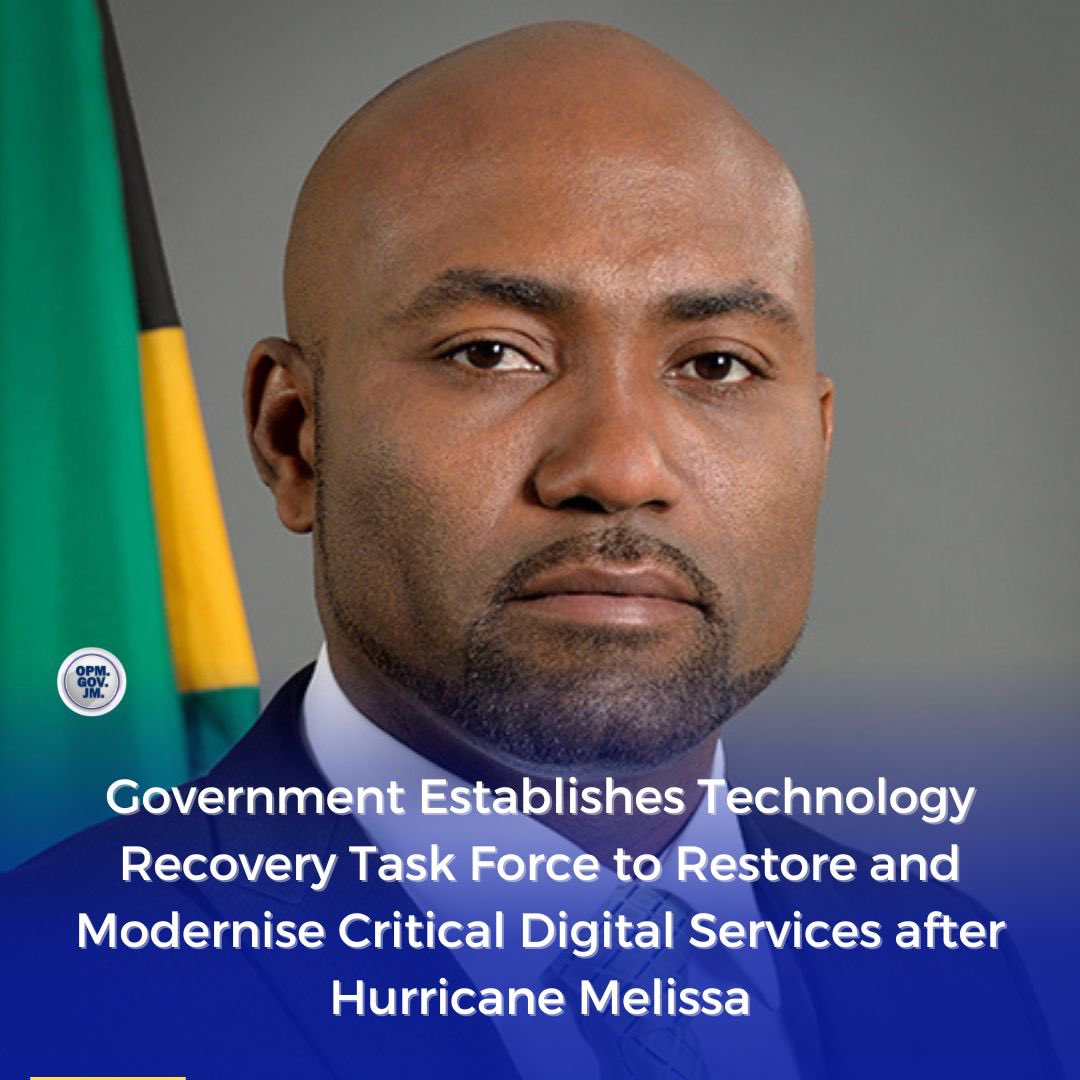 AndrewHolnessJM's tweet image. Government Establishes Technology Recovery Task Force to Restore and Modernise Critical Digital Services after Hurricane Melissa