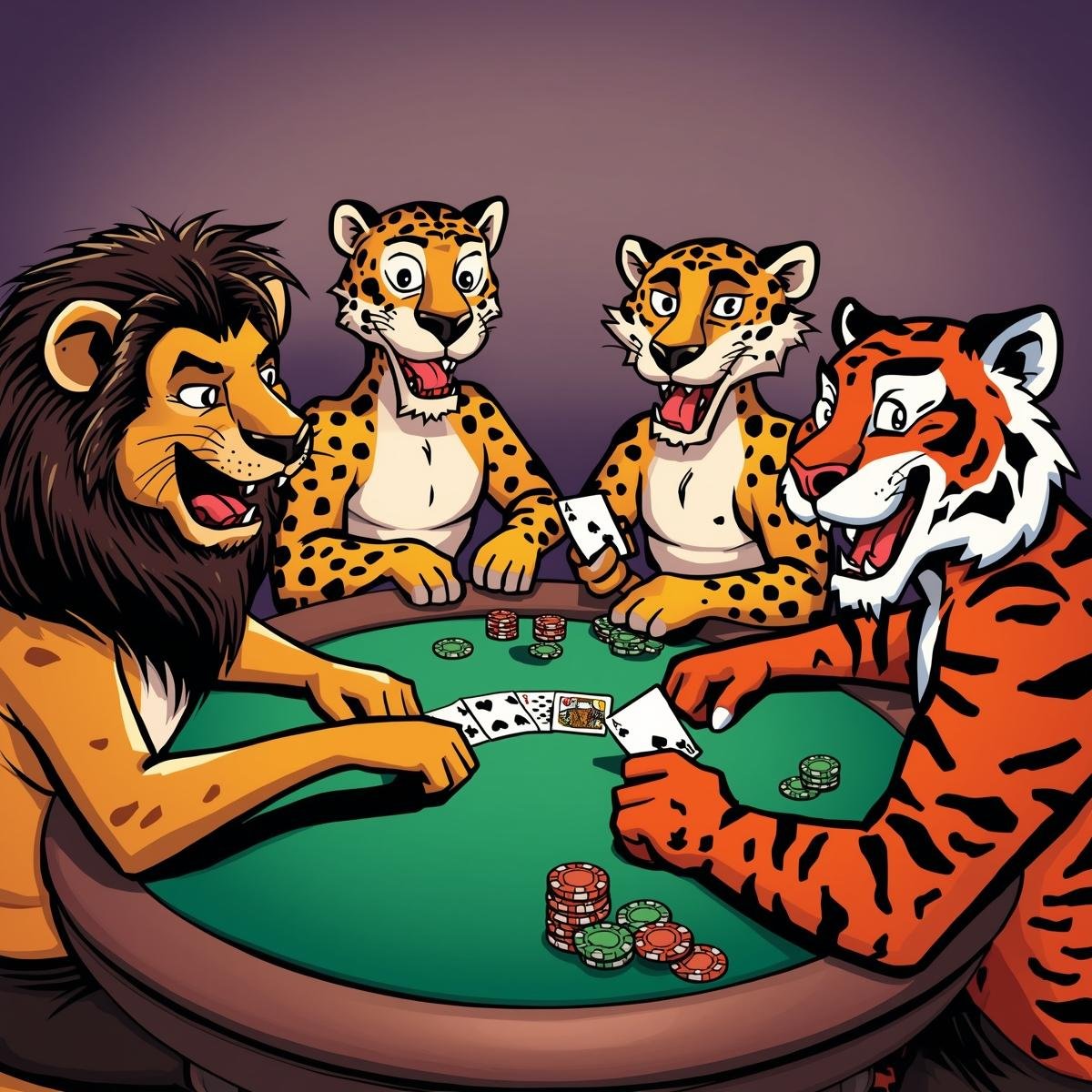 badumtissco's tweet photo. Why don’t big cats play poker in the safari?
Too many cheetahs!
#dadjoke #pun https://t.co/RKHRObsvdu