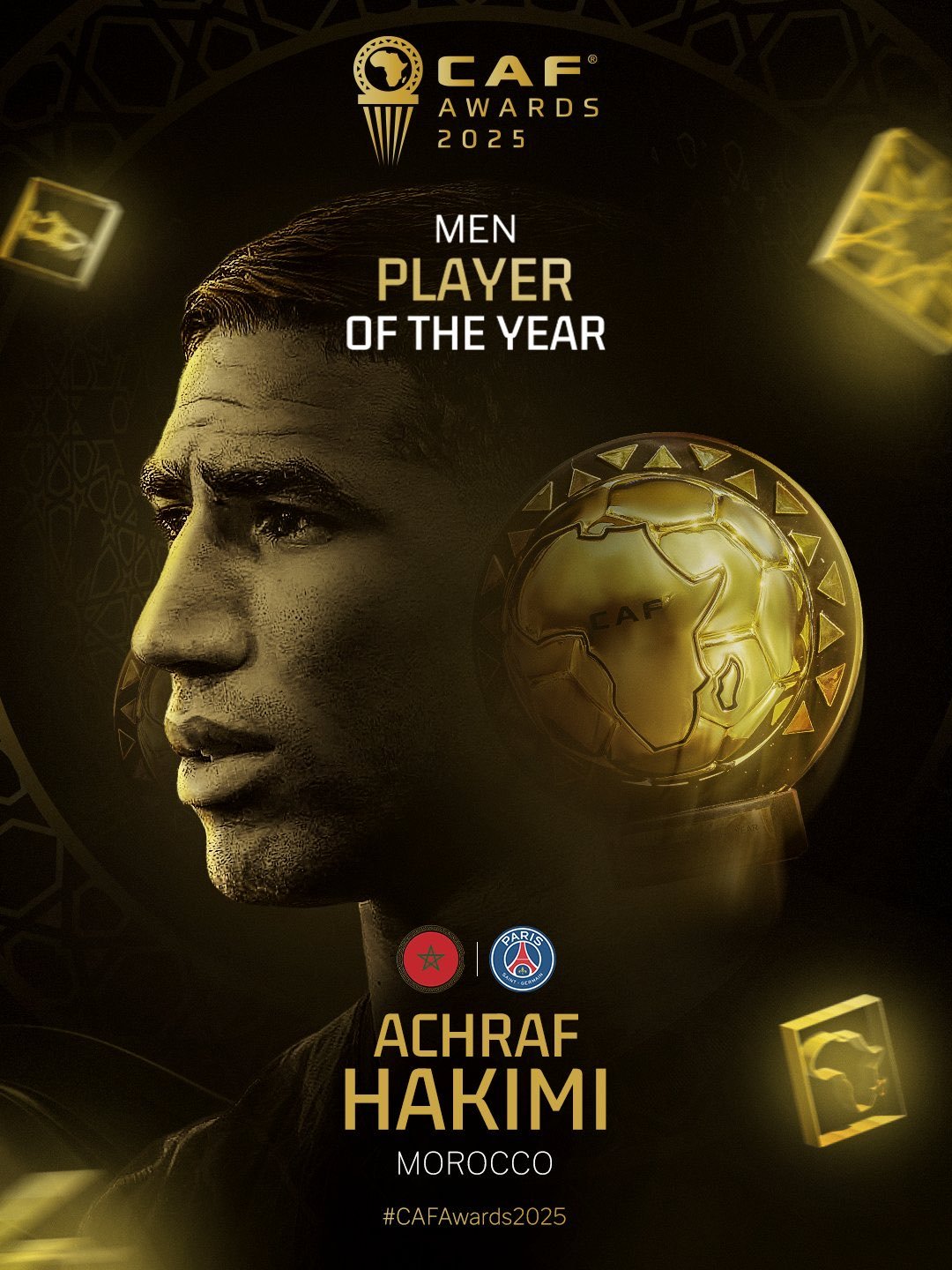 Achraf Hakimi ödül kutlaması